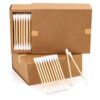 Bamboo Cotton Swabs, Cotton Buds Wooden Sticks Double Tips Organic Baby Ear Swabs, Eco-Friendly Cotton Buds Travel-Size Sticks for Ear Cleaning