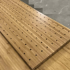 Tongue-and-Groove Solid Bamboo 3-Layer Acoustic Wall Panel or Ceiling Cladding