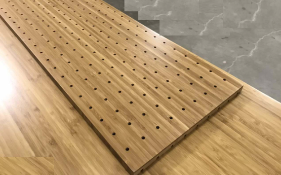 Bamboo-Acoustic-Wall-Panel.png Tongue-and-Groove Solid Bamboo 3-Layer Acoustic Wall Panel or Ceiling Cladding