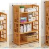Designer Natural Bamboo Bookshelves, Set of 3