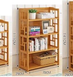 Designer Natural Bamboo Bookshelves, Set of 3