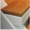 Bamboo Stair Treads Carbonised Plain Pressed 100 x 23 x 5 cm