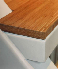 Bamboo Stair Treads Carbonised Plain Pressed 100 x 23 x 5 cm