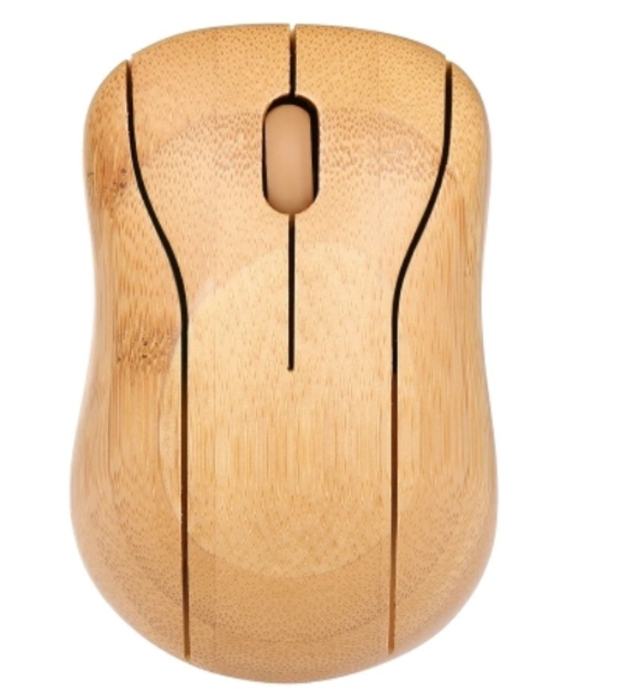 Computer-Bambus-Tradlos-Mus-med-USB-modtager.png Computer Bamboo Wireless Mouse with USB Receiver