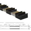 Keel aluminum profile makes installing decking boards easier