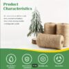 Jute Cord, 6 mm Thick, Extra-Long 200 m, Natural Jute Rope