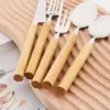 4/5-Piece 304 Stainless Steel Cutlery Set with Bamboo Handle
