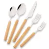 4/5-Piece 304 Stainless Steel Cutlery Set with Bamboo Handle