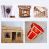 10 Stk./Los Bambusholz-DIY-Modellbaumaterial, handgefertigte Bastelm&ouml;bel, Laternenbau-Dekorationen