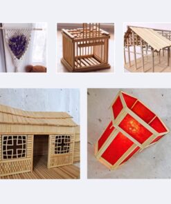 10 Stk./Los Bambusholz-DIY-Modellbaumaterial, handgefertigte Bastelm&ouml;bel, Laternenbau-Dekorationen