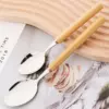 4/5-Piece 304 Stainless Steel Cutlery Set with Bamboo Handle
