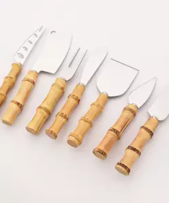 Stainless Steel Cheese Slicer, Mini Knife, Butter Knife, Spatula Fork, Bamboo Cheese Knives, Cheese Utensils, Kitchen Tools