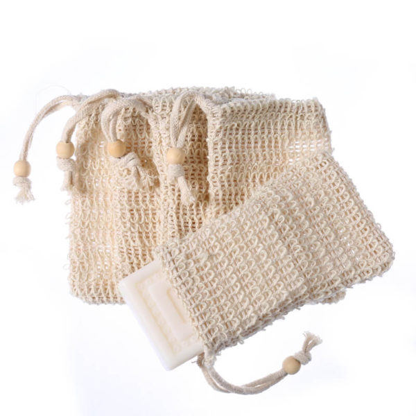 Sisal-Soap-Bag-1-600x600-1-1.jpg Natural Fibre Soap Bags for Lathering and Drying Soap, Exfoliating Soap Saver Bag, Organic Soap Bag with Bag Holder for the Shower