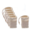 Natural Fibre Soap Bags for Lathering and Drying Soap, Exfoliating Soap Saver Bag, Organic Soap Bag with Bag Holder for the Shower