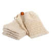 Natural Fibre Soap Bags for Lathering and Drying Soap, Exfoliating Soap Saver Bag, Organic Soap Bag with Bag Holder for the Shower