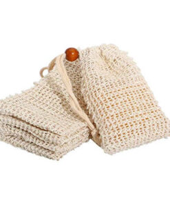 Natural Fibre Soap Bags for Lathering and Drying Soap, Exfoliating Soap Saver Bag, Organic Soap Bag with Bag Holder for the Shower