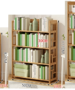 Custom Design Natural Bamboo Bookshelf