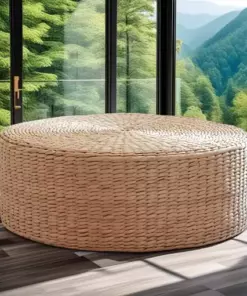 Round Handmade Bamboo Meditation Cushion
