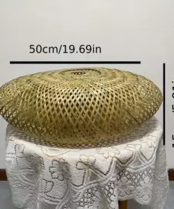 Boho Hand-Woven Bamboo Lampshade