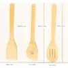 8-Piece Bamboo Cooking Utensil Set with Spatula, Cooking Spoon, Salad Strainer and Other Styles