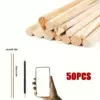 50/30/10 pcs Unfinished Bamboo Wood Sticks, 6 Sizes