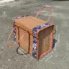 Retro-Style Bamboo Basket with Lid