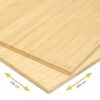 Bamboo Plywood 3-Layer Natural Half-Pressed 2440 x 1220 x 10 mm