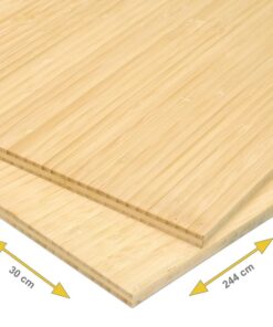 3-Ply Natural Side-Pressed Bamboo Plywood 2440 x 300 x 10 mm