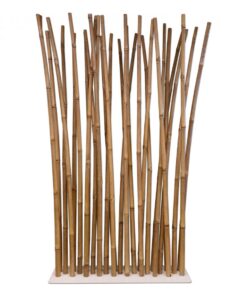 Bamboo Room Divider with White Base Plate 100 x 200 cm