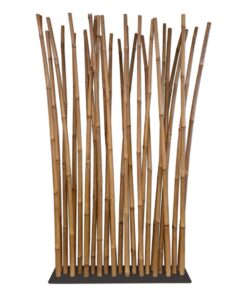 Bamboo Room Divider with Black Base Plate 100 x 200 cm