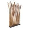 Bamboo Room Divider with Black Base Plate 100 x 200 cm