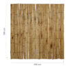 Bamboo Fence Roll Half-Round Natural 180 x 180 cm