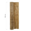 Bamboo Fence Roll Half-Round Natural 180 x 180 cm
