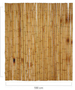 Bamboo Fence Roll Half-Round Natural 180 x 200 cm