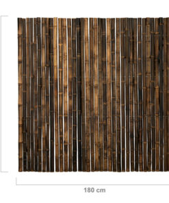 Half-Round Black Bamboo Fence Roll 180 x 180 cm