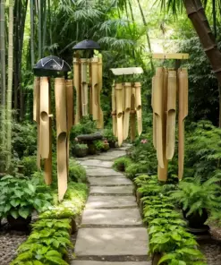 Handmade Bamboo Wind Chimes, Vintage Style