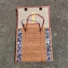 Retro-Style Bamboo Basket with Lid