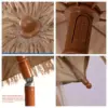Tropical Beach Umbrella with Adjustable Height, UV Protection and Easy Push-Up System