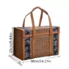 Retro-Style Bamboo Basket with Lid