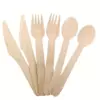 Wooden Cutlery Set Includes Forks/Spoons/Knives Instead of Plastic Cutlery