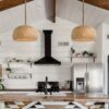 Farmhouse-Style Hand-Woven Bamboo Rattan Lampshade