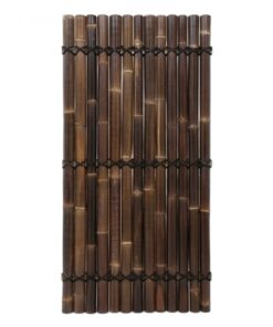 Half-Round Black Bamboo Fence Screen 90 x 180 cm
