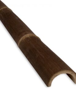 Half-round Black Bamboo Pole Java &Oslash; 7-10 x 200 cm