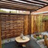 Black Woven Bamboo Fence, Vertical, 90 x 180 cm