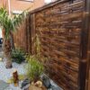Black Woven Bamboo Fence, Vertical, 180 x 180 cm