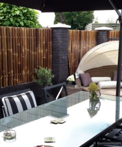 Giant Black Bamboo Fence Panel 180 x 120 cm