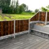 Giant Black Bamboo Fence Panel 180 x 120 cm