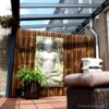 Giant Black Bamboo Fence Panel 180 x 180 cm