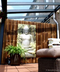 Giant Black Bamboo Fence Panel 180 x 180 cm