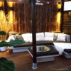 Giant Black Bamboo Fence Panel 180 x 180 cm